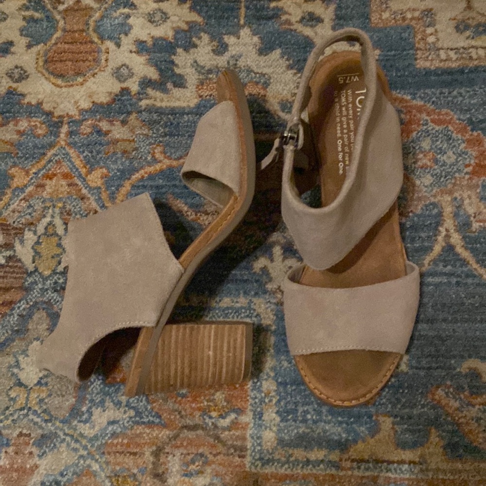 TOMS Suede Block Heels